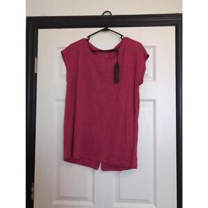 Large NWT red linen top